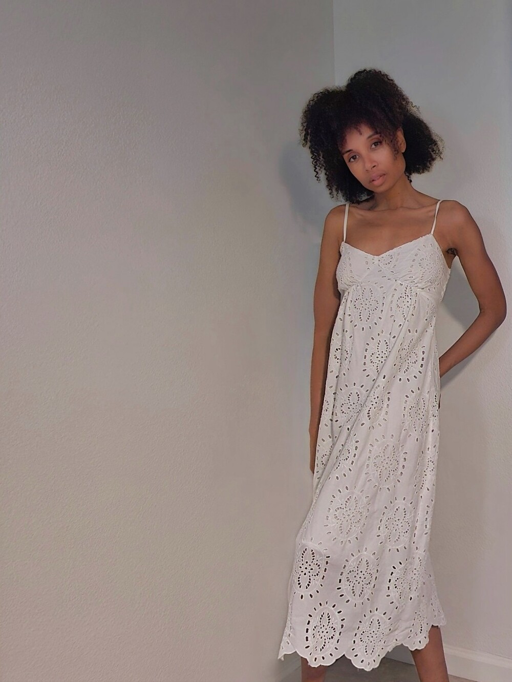 🤍 Primark White Sleeveless Cotton Dress Size 4